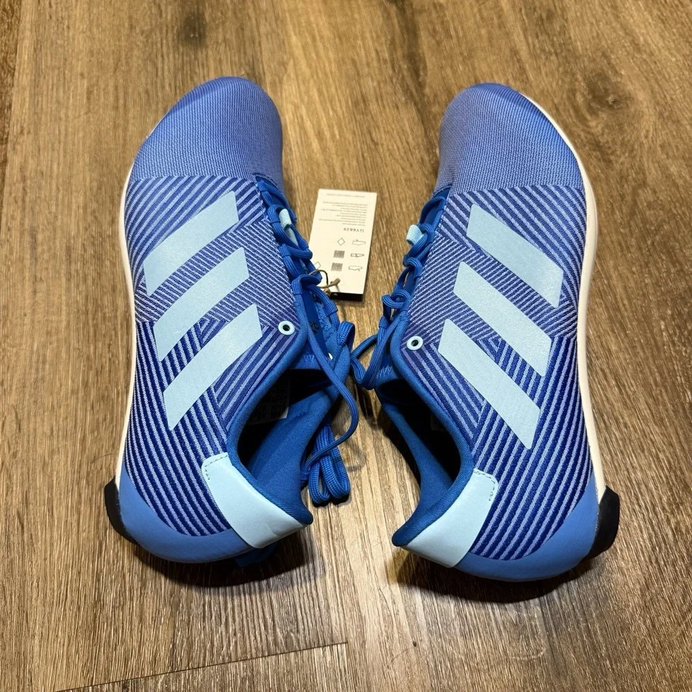 Adidas The Road Cycling Shoes Men 8.5 Women 9.5 Blue Rush Light Baby Blue‎ White